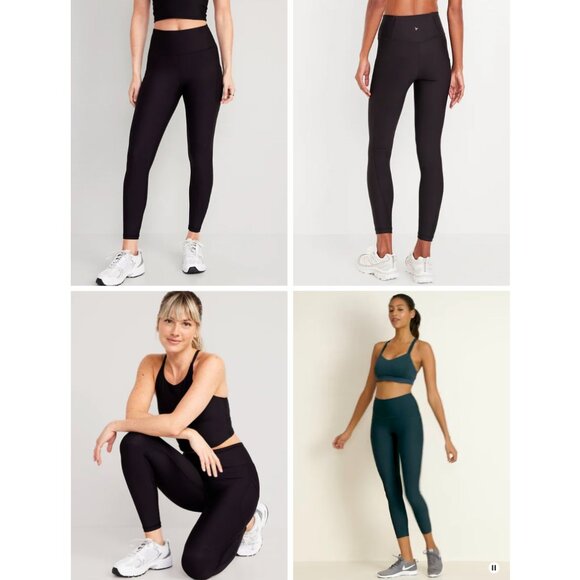 Old Navy Active high-waisted PowerSoft rib pocket leggings - 7/8 length - Picture 4 of 7